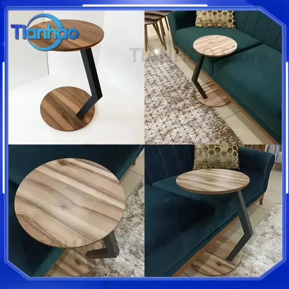 Round Coffee Table for Modern Sofa Couch Side Table for Living Room Bedroom