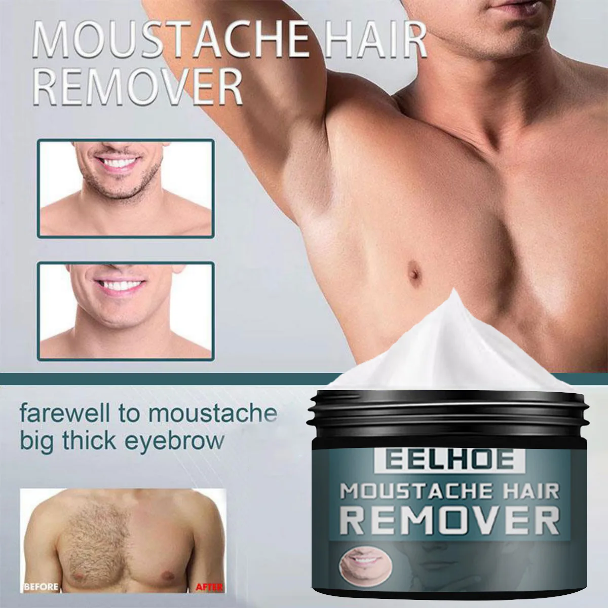 Men's Hair Removal Cream, cleans and does not hurt the skin crema para blanquear la cara  skin whitening cream