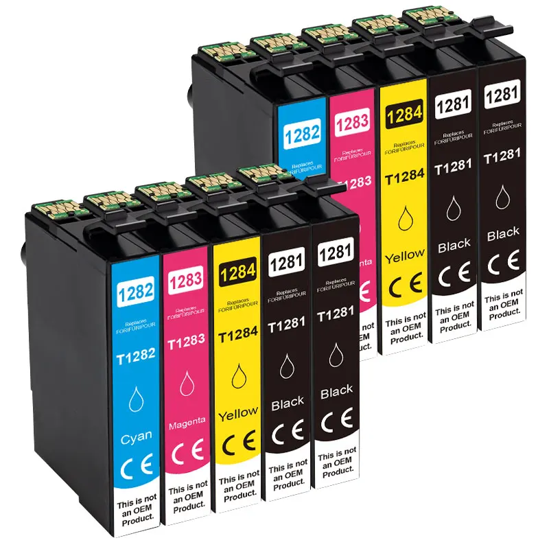 QSYRAINBOW T1281 Tintenpatrone für EPSON 12XL 1281 kompatibel SX125 SX130 SX230 SX235W SX420W SX425W SX430W SX435W Drucker