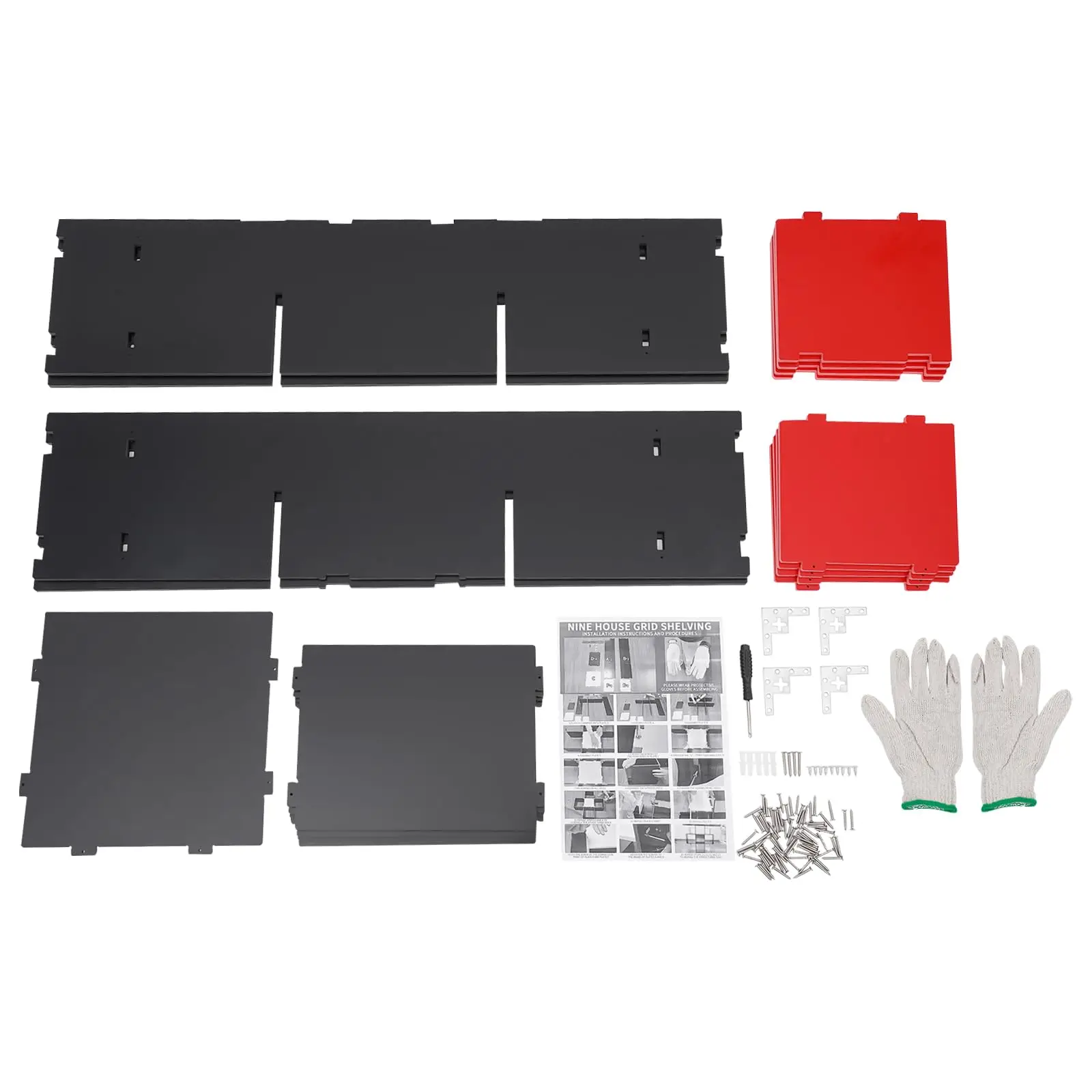 خزانة كتب مثبتة على الحائط، خزانة كتب عائمة حديثة من 3 طبقات مع 9 مقصورات، أرفف مكعبة عائمة، للدراسة، من