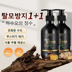 약초 폴리 곤 멀티 플럼 샴푸 오일 컨트롤, 비듬 컨트롤, 남성과 여성을위한 가려운 구호 샴푸