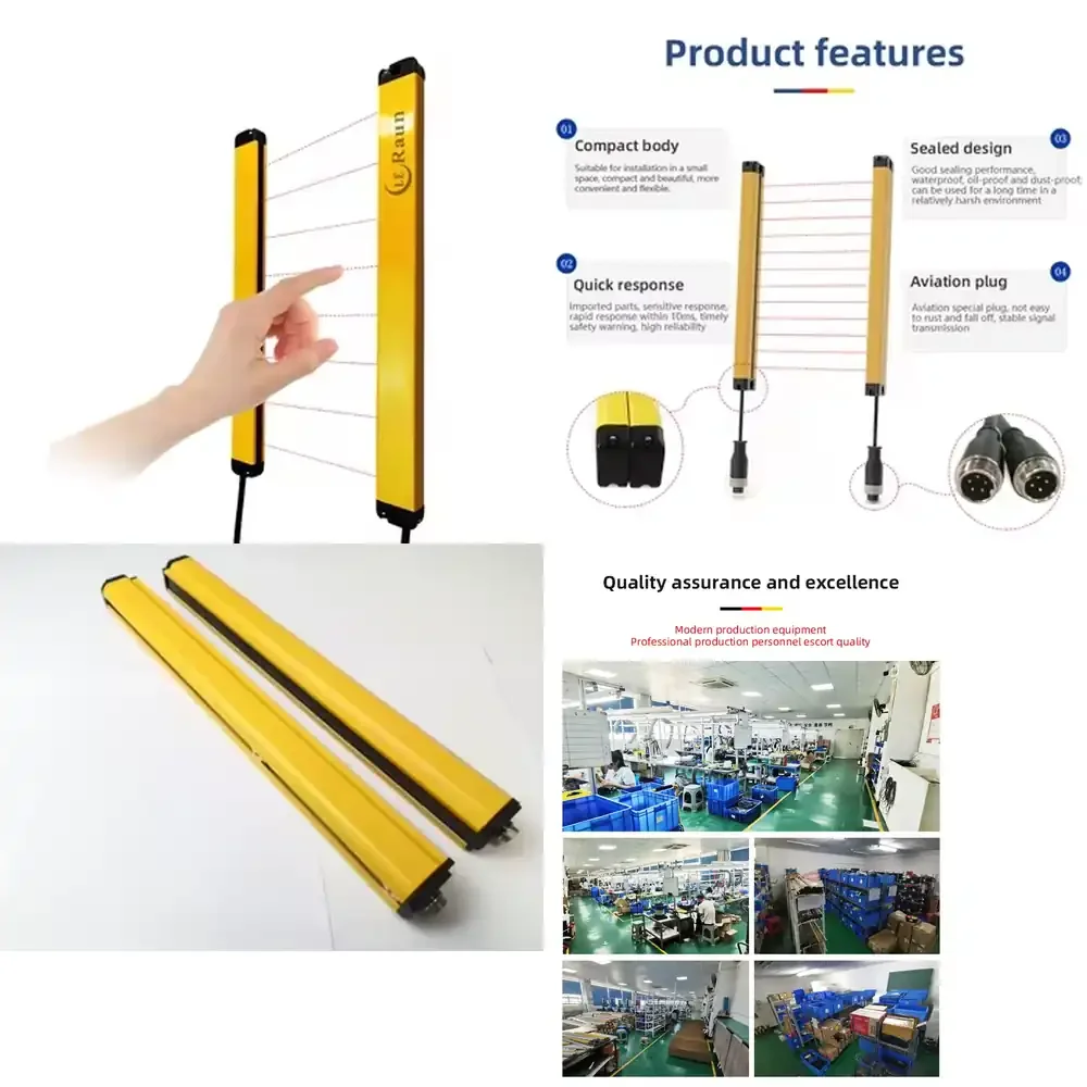 

Ультратонкий фронтальный световой барьер безопасности LE Raun LE F Series IP67 10-30В DC NPN PNP с релейным выходом, дальность обнаружения 7 м