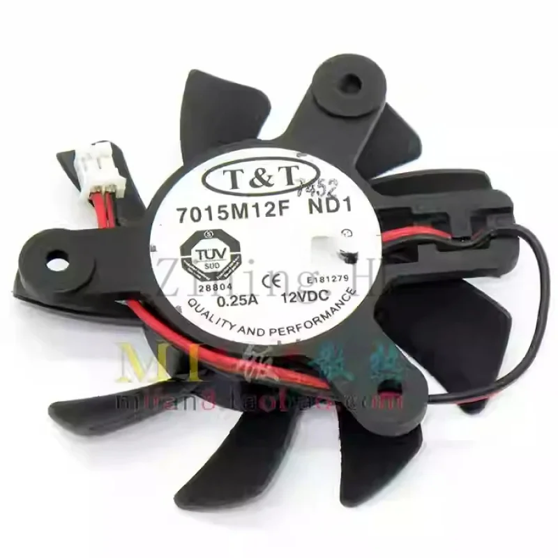 Original Graphics Card Fan for TT 7015M12F 025A 2P Diameter 65 Hole Spacing 47