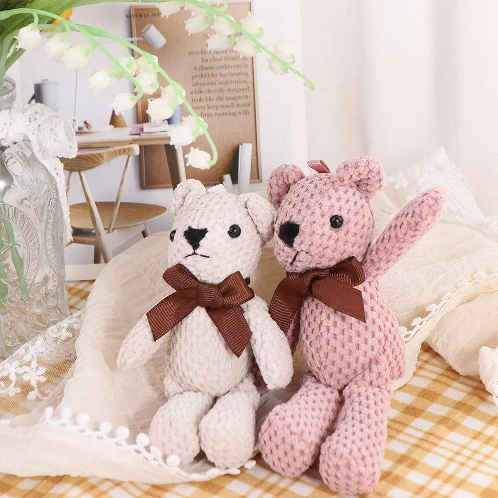 Cute Birthday Gift Wedding Party Decor Plush Pendant Key Pendant Stuffed Animals Bear Stuffed Toys Soft Toys Bear Plush Toy