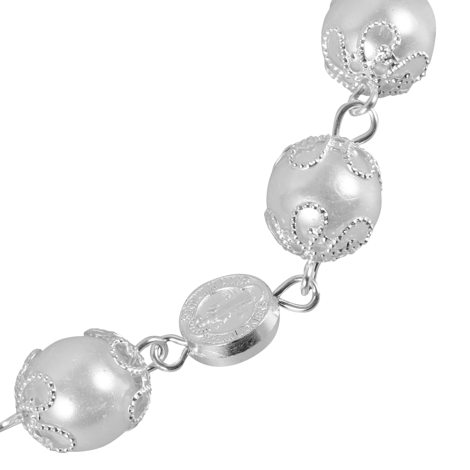 

Mirror Hanging Rosary Bracelet Alloy Cross Pendant For Interior Decoration Rearview Accessories Car Hanging Ornament Decor Car