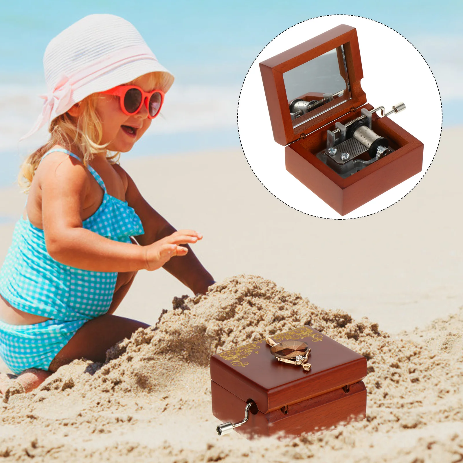 

Music Boxes Dancing Ballerina Figurine Musical for Figurines Brown Women