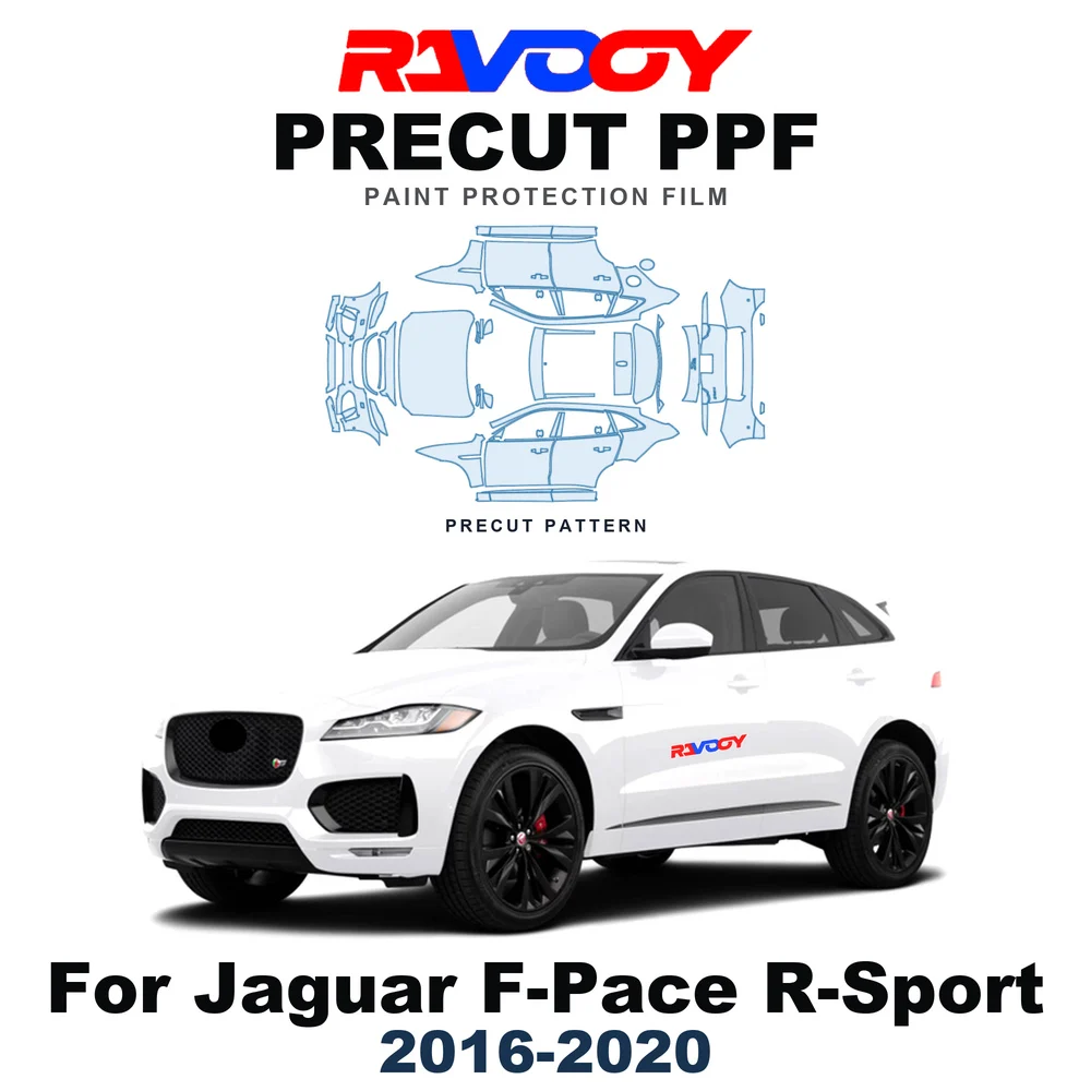 Precut PPF For Jaguar F-Pace R-Sport 2016-2020 8.5mil TPU Paint Protection Film Hood Bonnet Bumper Headlight Self-Healing Roof