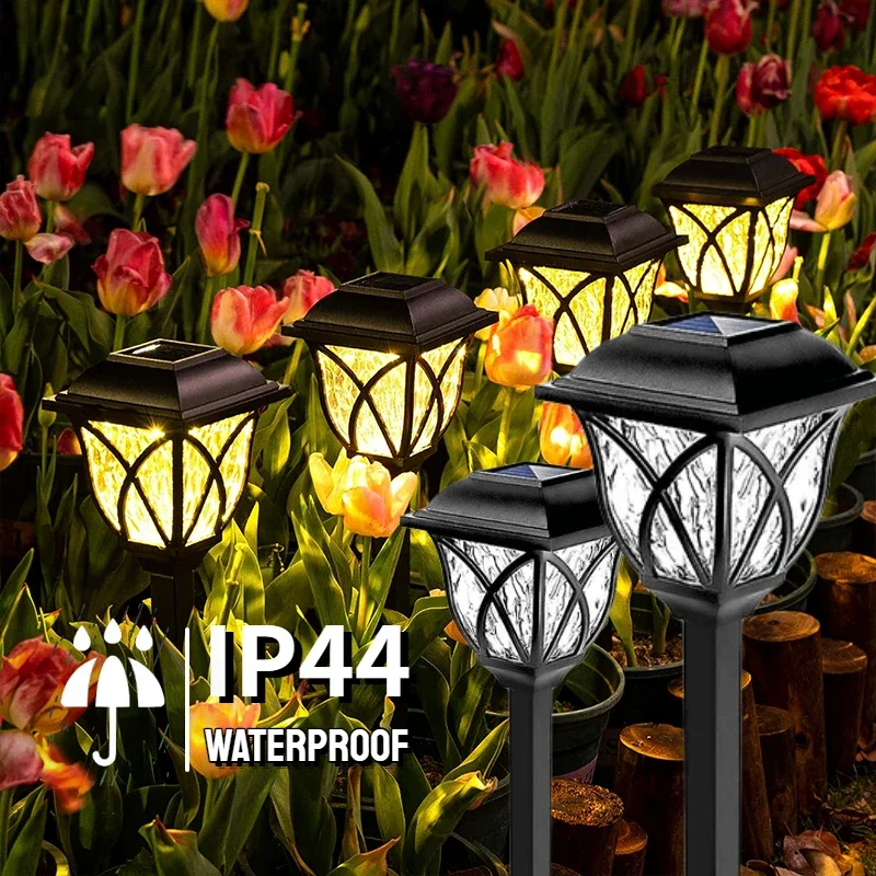 4/2pcs Water Ripple Led Solar Lawn Lights Outdoor Waterproof Warm Light Garden Decoration Lamp Walkway Path Villa Yard Driveway