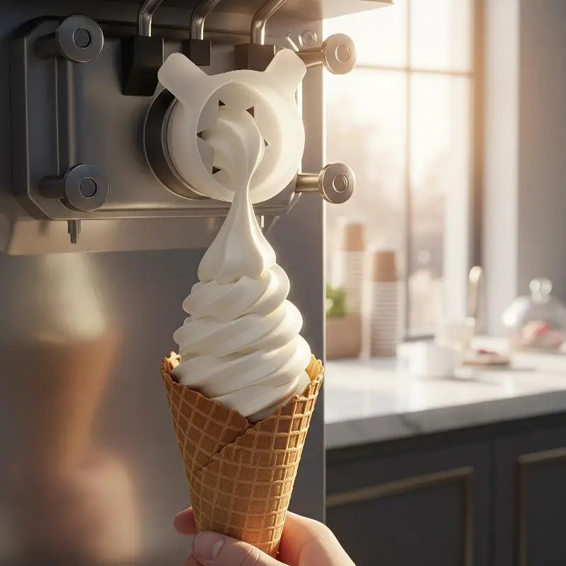 Hat Snowflake Shaped Ice Cream Cone Maker Fast Forming Easy to Clean Waffle Cone Machine for Commercial Dessert Store
