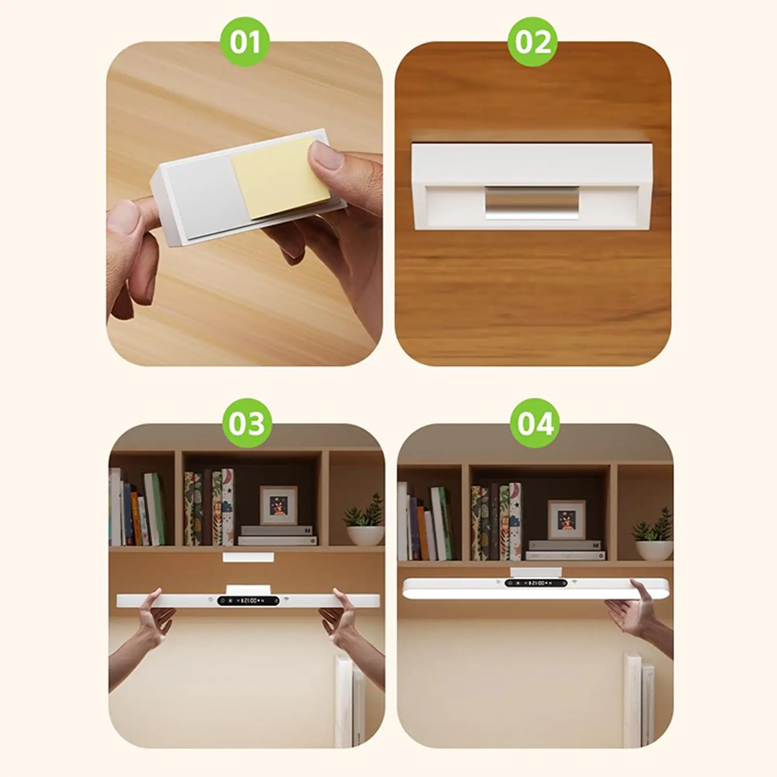 

Магнитная световая панель, яркие 3-режимные часы, настольная лампа для студентов, ванная комната, шкаф, спальня, мастерская, прихожая, туалетный столик