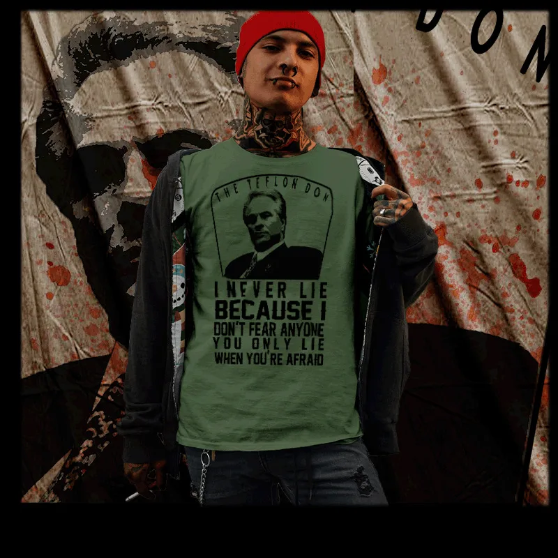 Хип-хоп футболка Street Hustle John Gotti Gangster Mobster Thug Life Mafia футболка