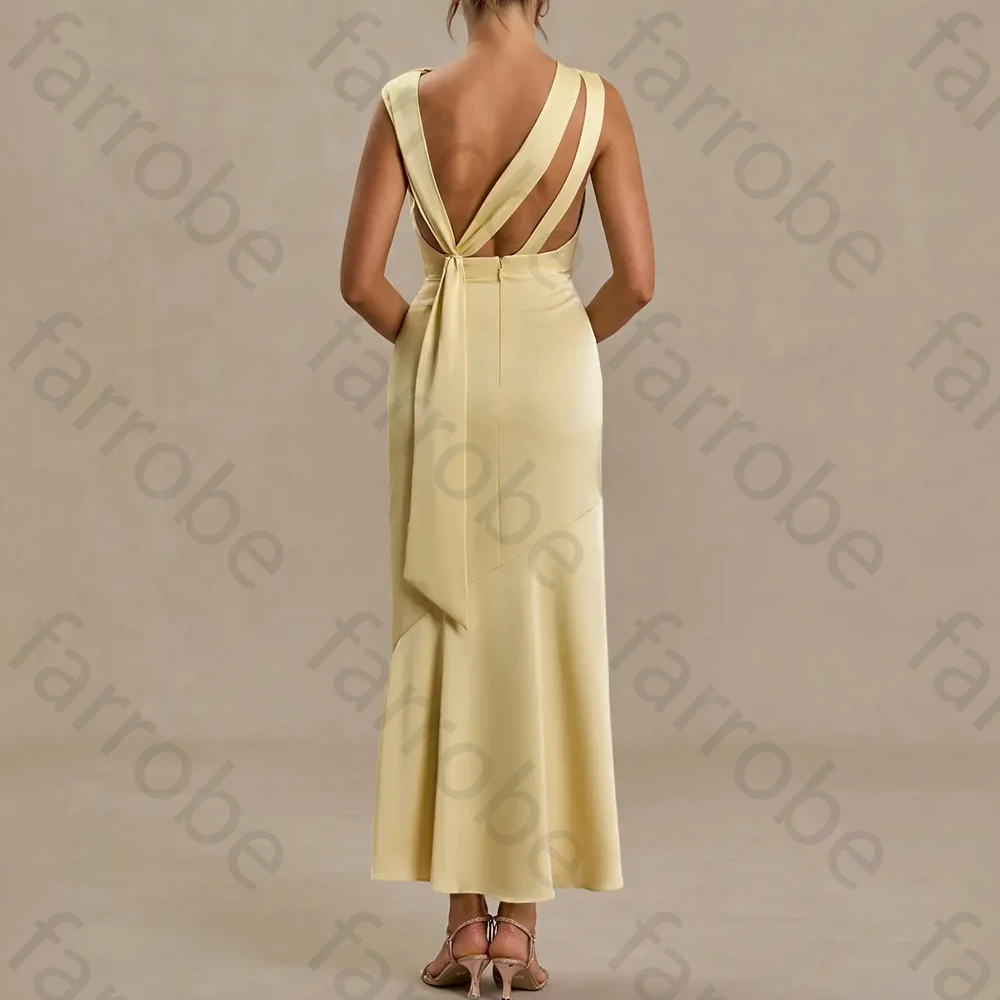 فساتين سهرة مثيرة بدون أكمام بدون ظهر أنيقة للمشاهير فستان طويل رائع عالي الجودة للحفلات الراقصة للنساء حسب الطلب #2