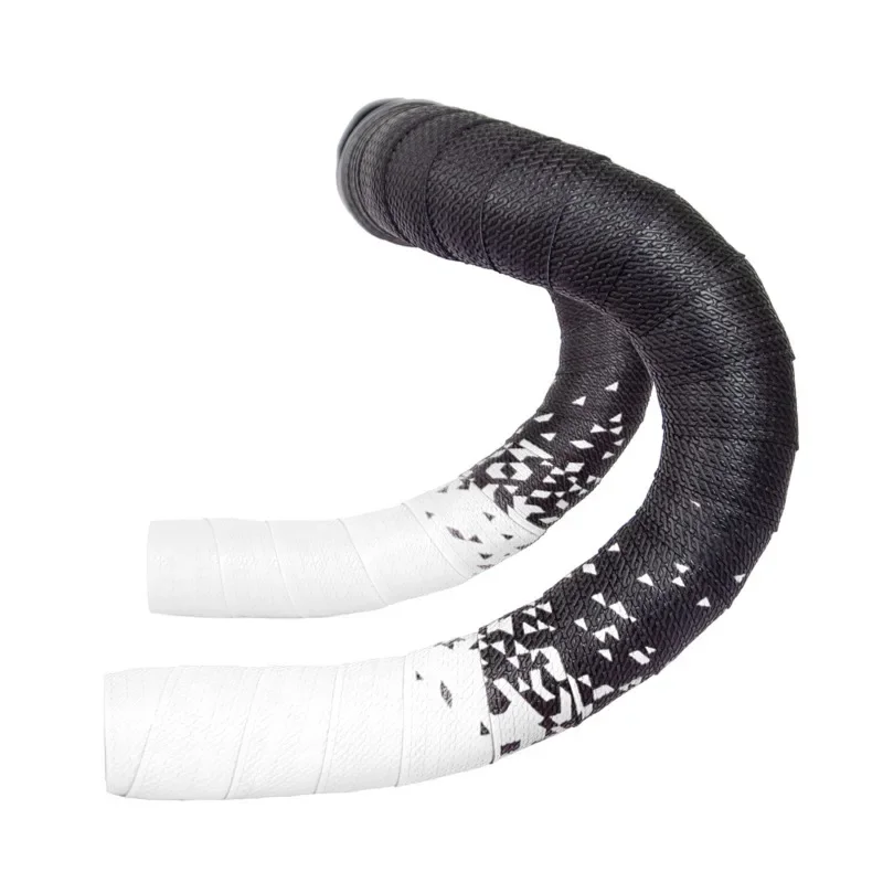 Road handlebar tape anti-slip shock absorption two-color dead fly bicycle curved handlebar leather breathable handlebar tape
