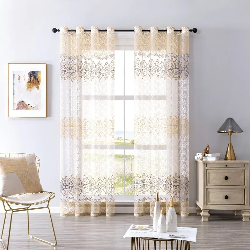 Rotten Flower Window Screen Finished Window Screen Curtains for Living Dining Room Bedroom Balcony Bedroom Curtains