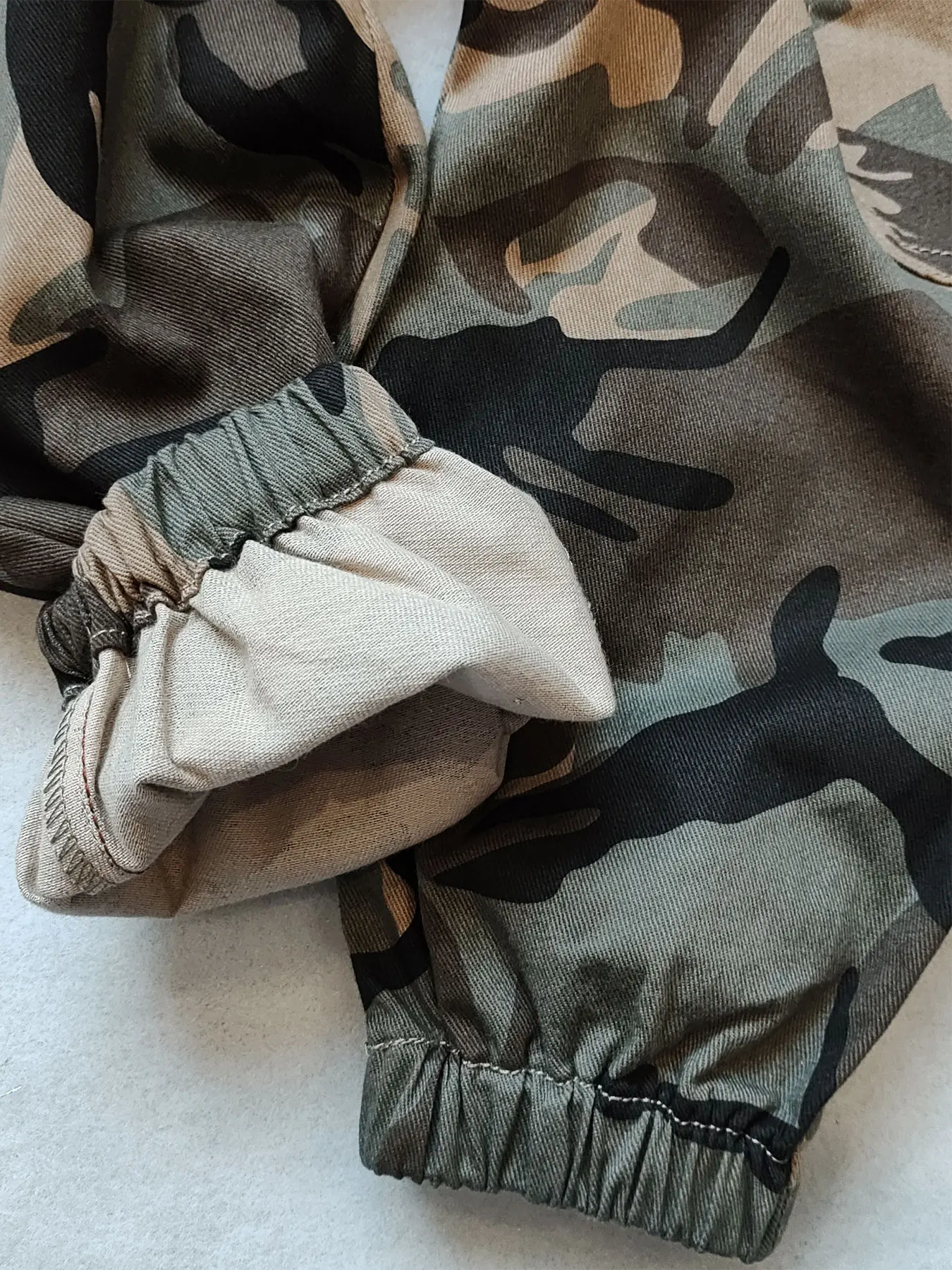 5028 loose Kids Boys Casual Pockets Side Elastic Waist Camo Sports Pants Clothes