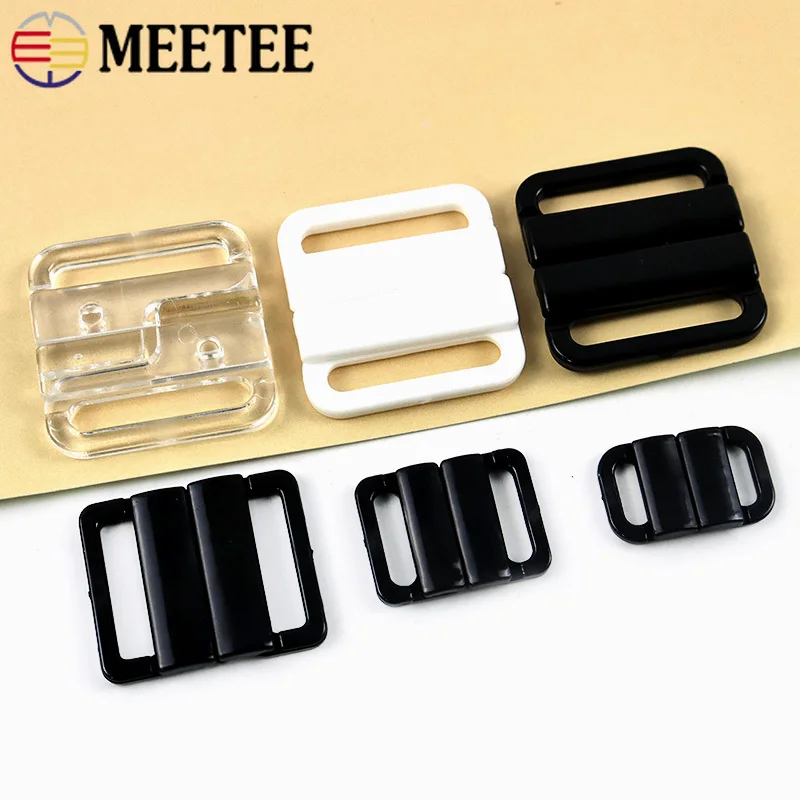 

100/300Sets 10/15/20/25mm Plastic Bra Shoulder Buckle Underwear Strap Adjuster Clasp Bikini Swimwear Closure Button Hook DIY
