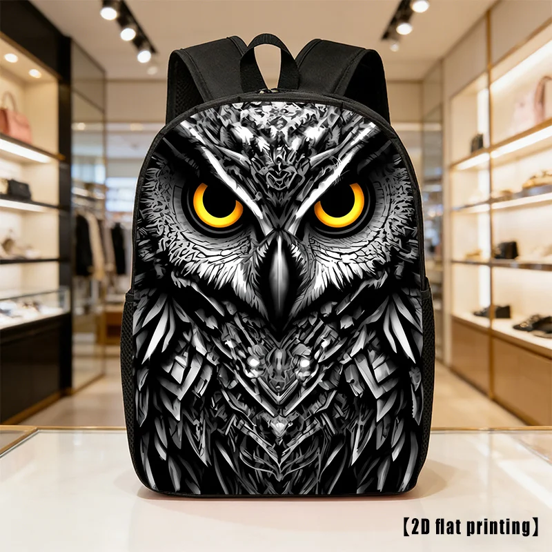 Raptor Owl a Versatile And Spacious Unisex Backpack Featuring Adjustable Shoulder Straps And Side Pockets