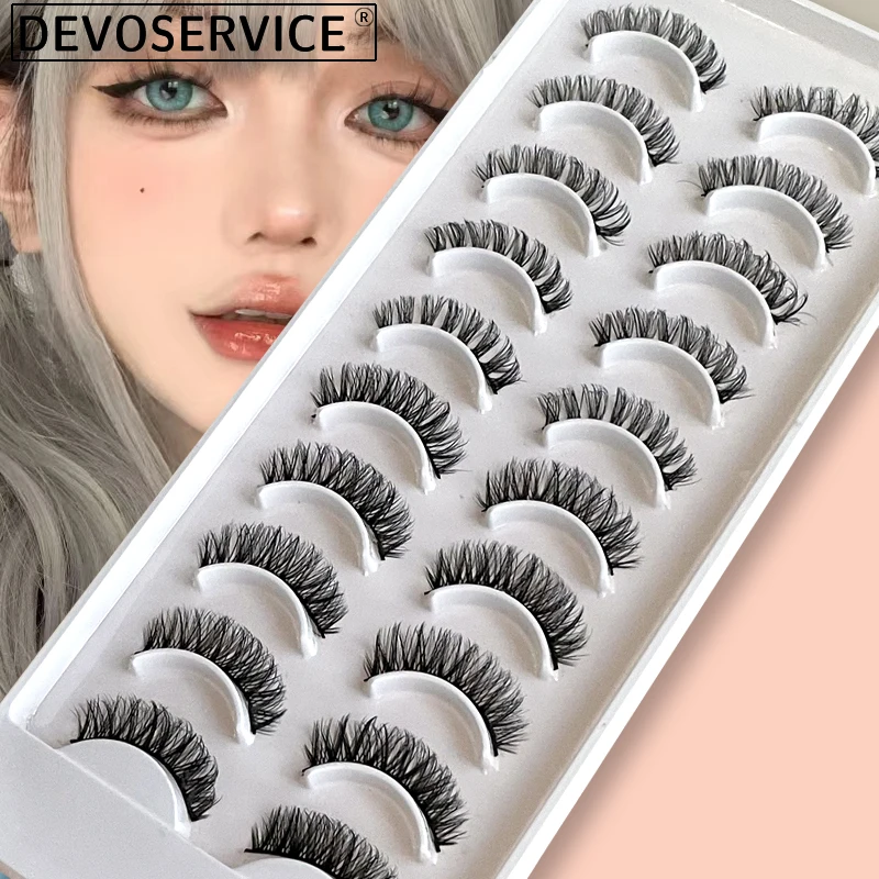 10 Paar Wimper Make-Up Zachte Pluizige Dramatische Wimpers Zwart 3d Nerts Valse Wimpers Handgemaakte Lash Extensie Pestañas Postizas