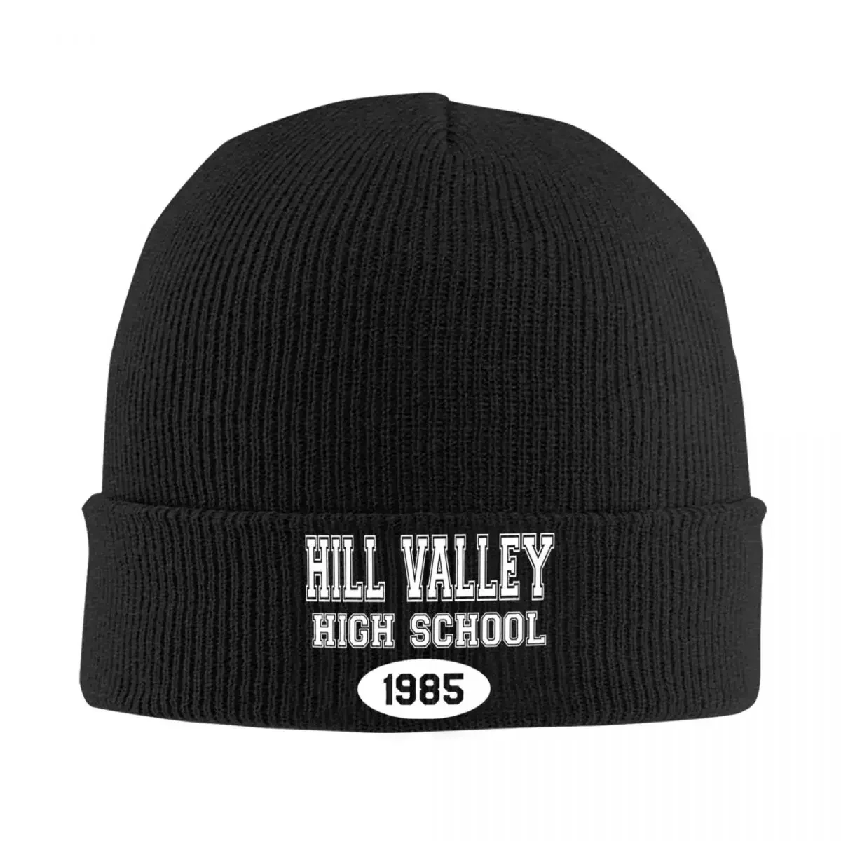 Hill Valley High School Back To The Future Knit Hat Beanie Autumn Winter Hats Warm Casual Movie Series Cap for Men Women Gifts