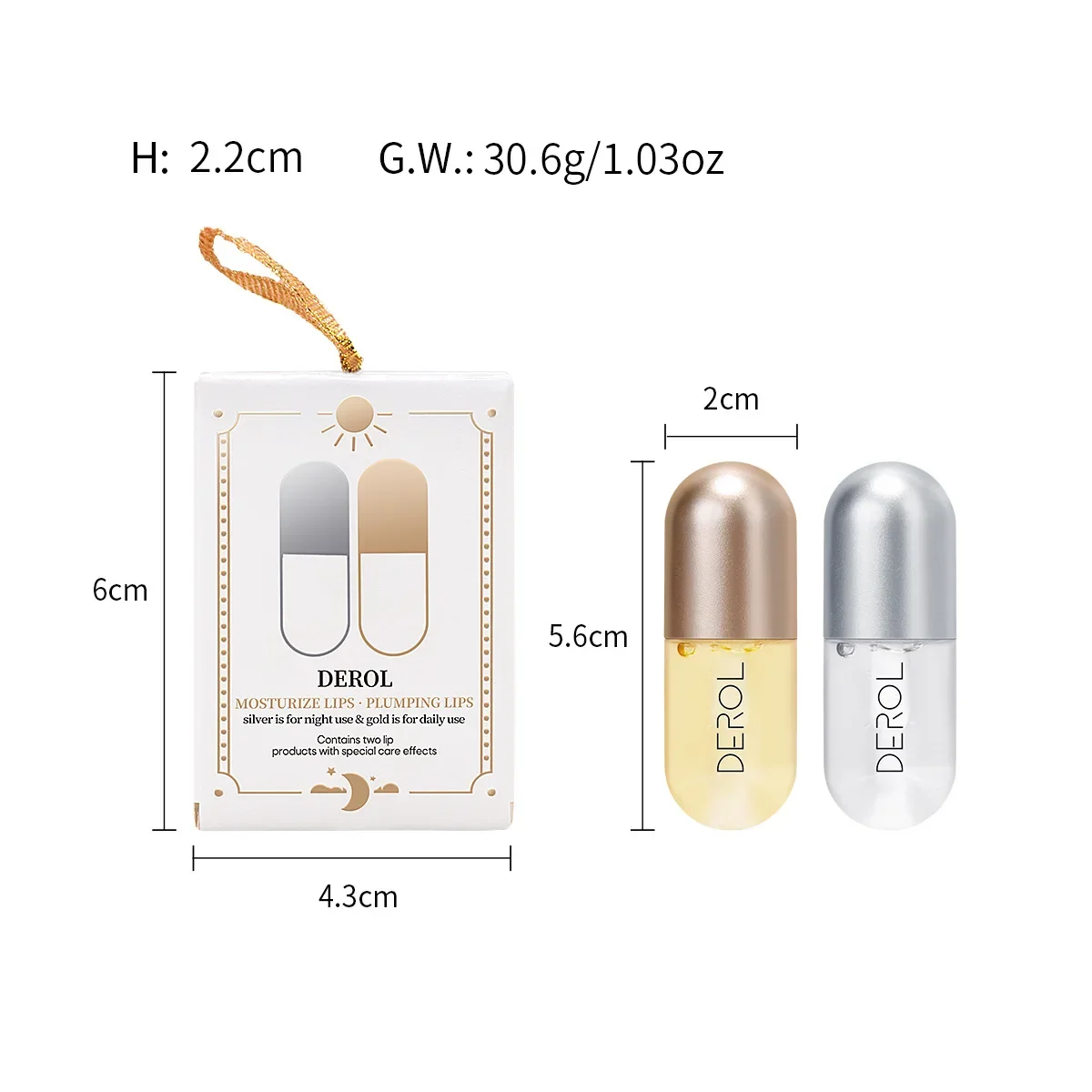 DEROL Ginger Extract Peppermint Lip Plumper Day Night Repair Moisturizing Long-lasting Lip Pack Lip Purple Special Effect Makeup