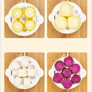 電気卵炊飯器、ポーチドエッグ、スクランブルエッグ、オムレツ、オートシャット用の迅速な多機能ミニエッグクッカーボイラー 12ベストセールスフードスチーマー-4