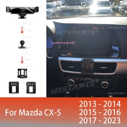For Mazda CX-5 2013-2023 Adjustable Car Phone Holder Mobile Mount Gravity GPS Rotatable Navigation  Bracket Car  Accessories