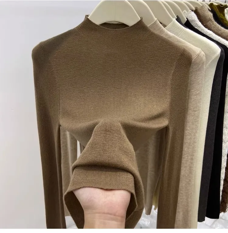 Autumn Winter Turtleneck Sweater Women 2026 Solid Slim Pullover Warm Casual Jumpers Korean Fashion Knitwear Base Layer Tops
