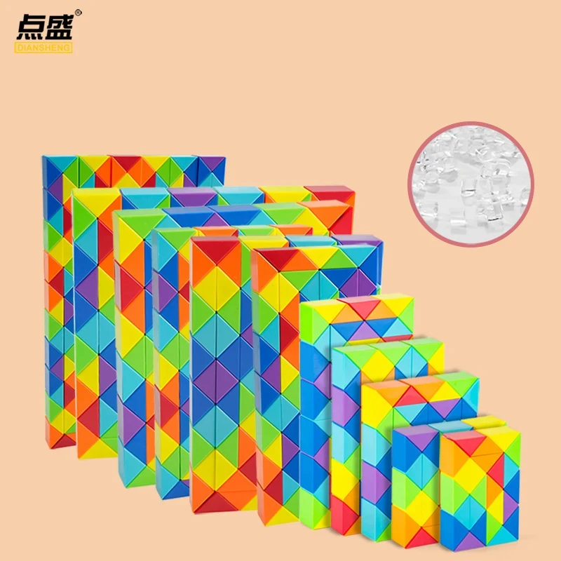 Diansheng 24-72 Section Rainbow Ruler Toy Children's Early Education Educational Toy Beginner DIY Folding Mini Stress Relief Gif