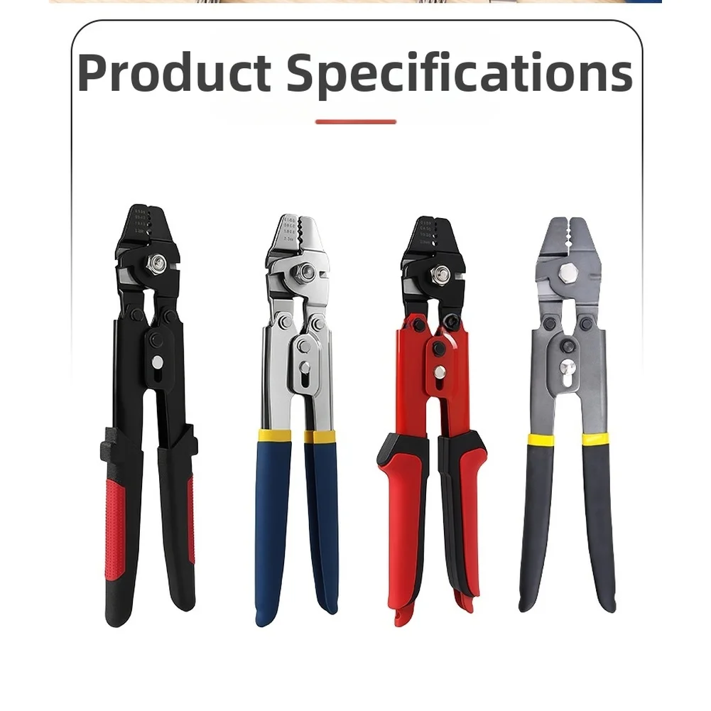 Practical Aluminum Wire Crimp Hand Tool Effortless Saving High Carbon Steel Jaw Electrical Terminal Pressing Fitting Accessory