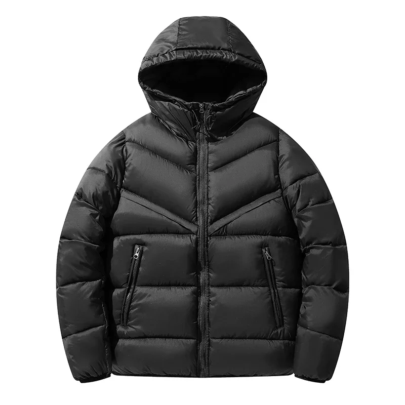 

Модная уличная стеганая парка, универсальная верхняя одежда унисекс, мужская хлопковая куртка и капюшон, зимнее теплое свободное повседневное пальто
