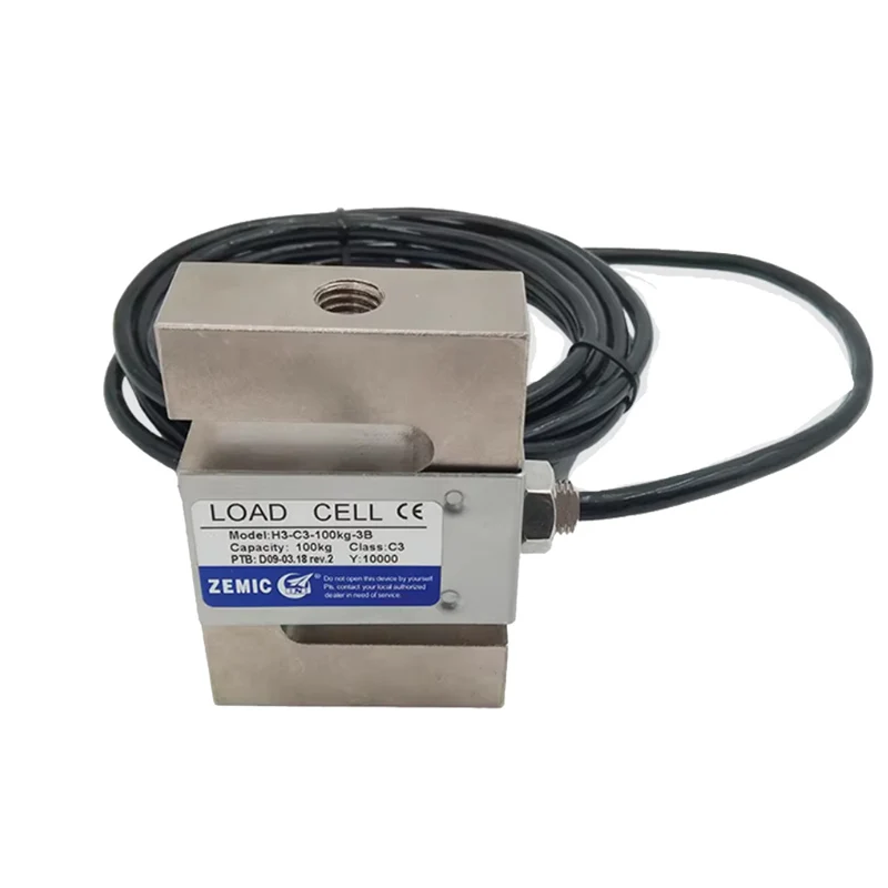 ZEMIC H3 C3 S Type Load Cell for Compression and Tension Force Measurement 50kg 100kg 200kg 500kg Load Sensor Manufacturer