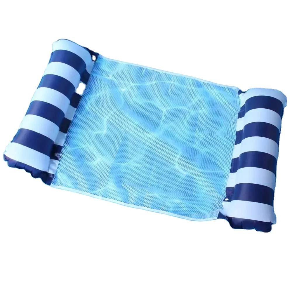 

Foldable Floating Water Hammock Float Lounger Inflatable Pool mat Floating Bed Chair Swimming air mattress Pool accessories