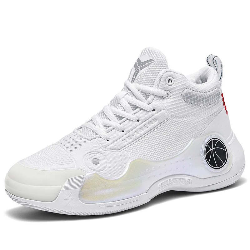 

Lynjacye All White WD10 Men Basketball Shoes Cushioning Light Breathable Stable Professional Flexible Male Sneakers