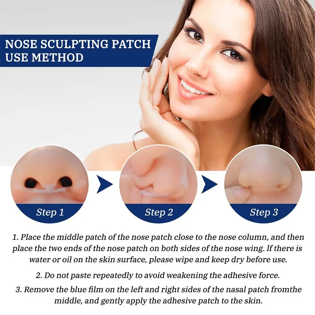 42 Stück unsichtbare Nasenpflaster für Cosplay, Nasenlifting, Schönheitsstreifen, Nasenflügel-Aufkleber, Nasenformer, Make-up – Detail 7