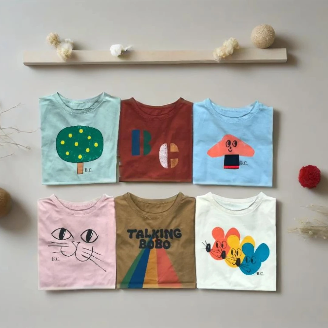 

In Stock! 2025 INS Korea Style Autumn Boy's and Girl's Trendy Cool Top Cartoon Cute Long Sleeve Bottom Shirt Children's T-shirt