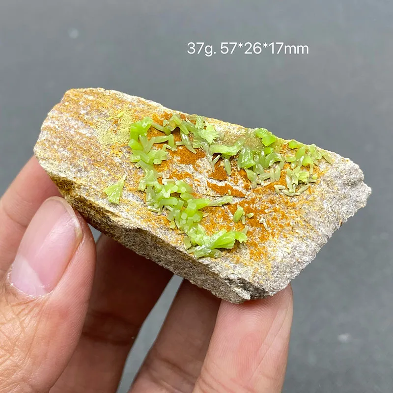 100% natural pyromorphite original stone mineral specimen cured crystal gem collection.