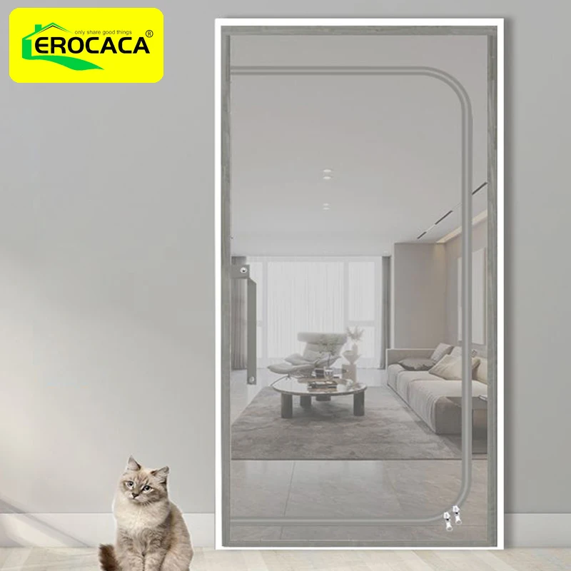 

EROCACA Door Heavy Duty Pets Proof Screen Door with Bilateral Zipper Prevent Dogs Cats Running Out from Home Bedroom Living Room