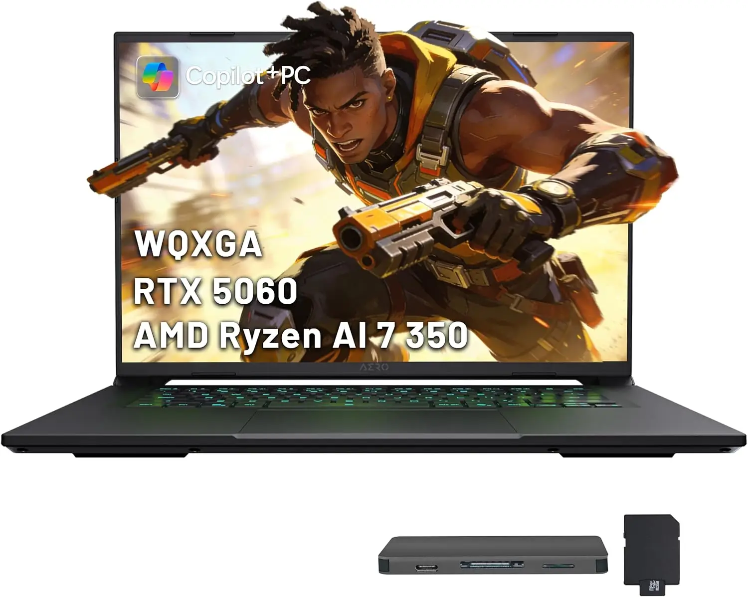 

Игровой ноутбук GIGABYTE AERO X16, AMD Ryzen AI 7 350, GeForce RTX 5060, 64 ГБ ОЗУ, 5 ТБ накопитель (4 ТБ SSD с док-станцией), RGB-подсветка