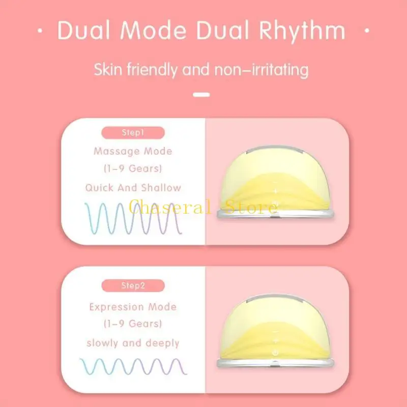 E7CE Breast Hand Breast Massager Electronic 2 Modes 9 Speed Gadget