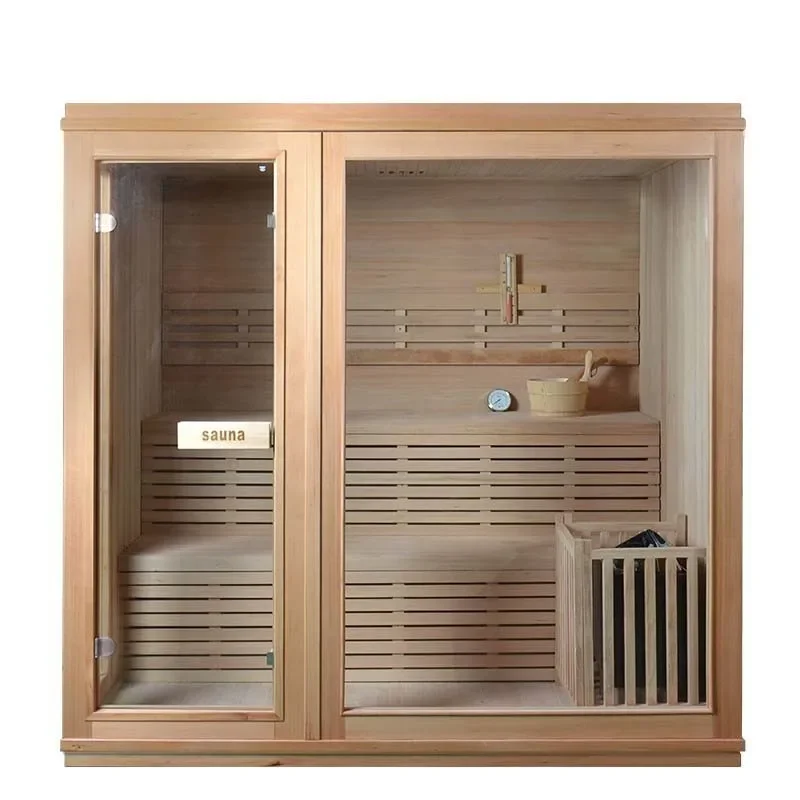 Sauna Room SPA Mobile Steam Box Imported Hemlock Villa Hotel Clubhouse Household Steam Room Steam Room Finished Products