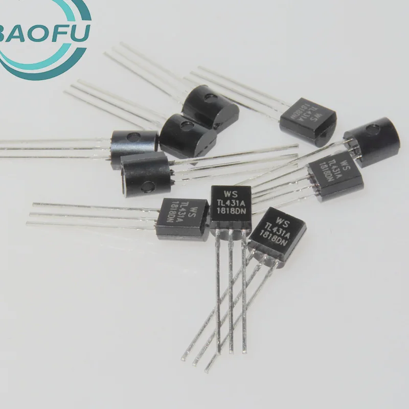 50 Uds nuevo TL431 SOT-89 TL431 TO92 Chip de referencia de voltaje Transistor Zener