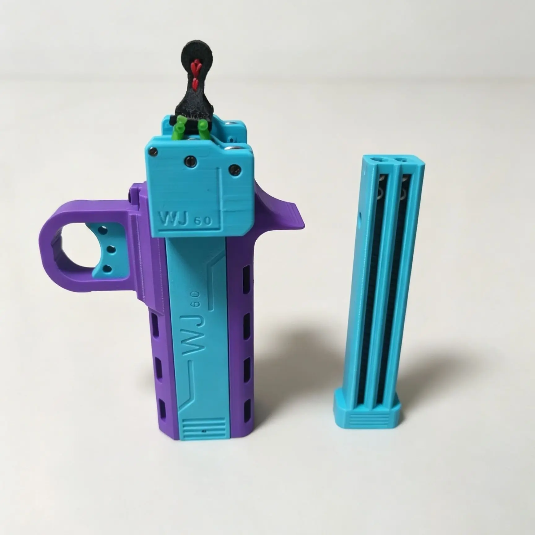 Outdoor Portable EDC 3D Printing Multi Bullet Double Row Metal Pulley Magnetic Rubber Band Automatic Loading Rapid Shooting Tool