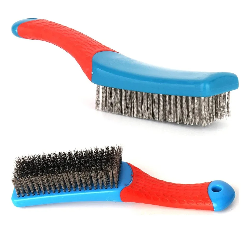 

Wire Brushes for Cleaning Dirty Dust Steel Heavy Duty Cleaner with Handle Household Hand Tool for Remove Welding Dust Hard Bush