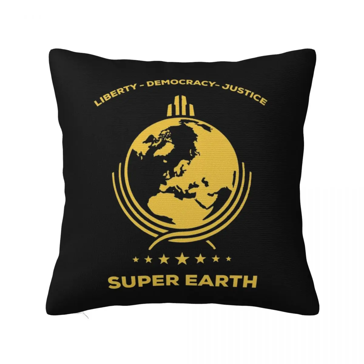 Super Earth Diving Into Hell Square Pillowcases Polyester Home Helldivers Cushion Case Creative Throw Pillow Case 45*45