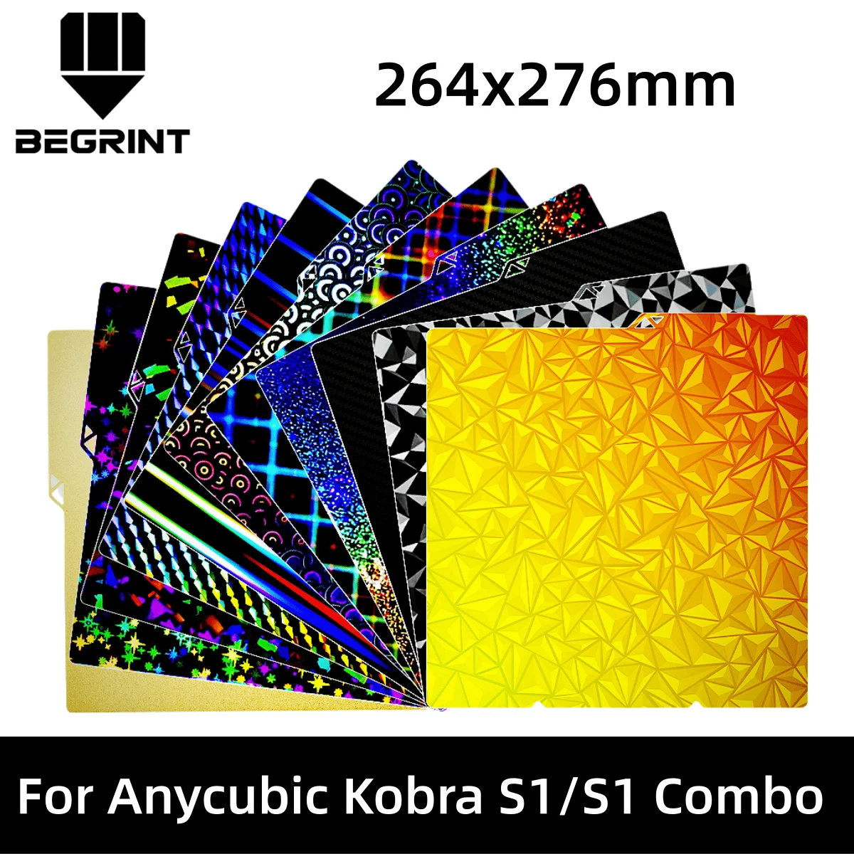 

Plate For Anycubic Kobra S1 Plate Pei Sheet 264x276mm Textured Kobra S1 Combo Build Plate Double Sided Peo Pet Pey Kobra S1C Bed