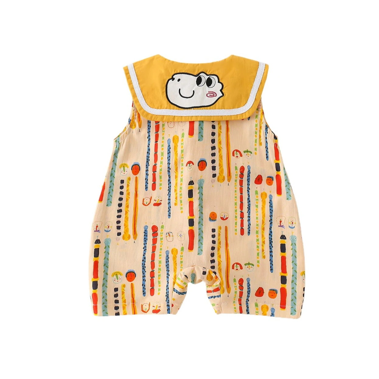 1Pc Soft Thin Baby Romper, versatile unisex bodysuit, comfy casual wear ideal for baby full month and birthday gifts