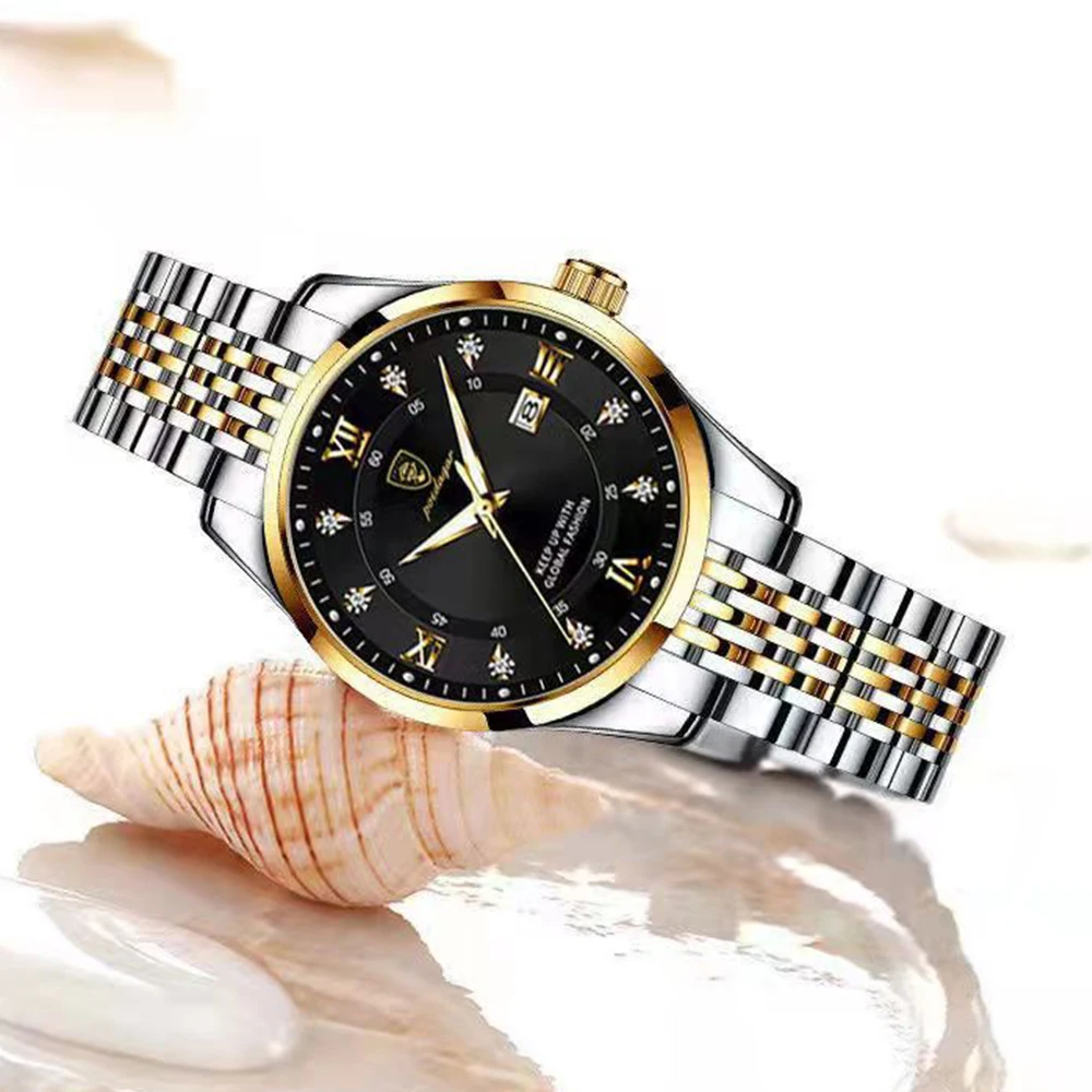 POEDAGAR Casual Wrist Watch For Women Luxury Waterproof Luminous Date Ladies Watch Stainless Steel Quartz Women Watch Gold reloj