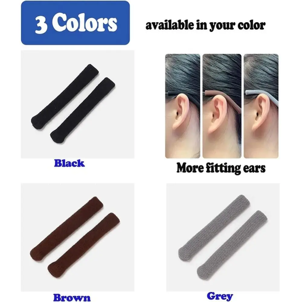 

High Elastic Glasses Leg Cover Knitting Easy Fixing Eyeglass Ear Cushions Anti-slip Anti-drop Frame Leg Cover Daily Use
