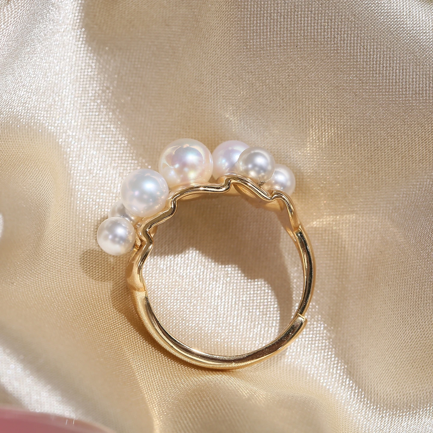 925 Sterling Silver Adjustable Finger Ring Mountings Base Setting Findings Jewelry Mount Accessories for 4-6mm Pearls 3pcs/lot