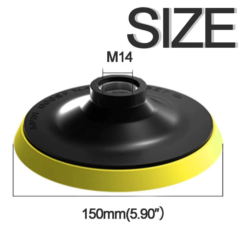 Angle Grinder Backing Pad For M14 – 4, 5, 6, Or 7 Inch Sanding Disc Holder For Wood, Metal & Paint, 12,200 RPM Max, Hook-Loop